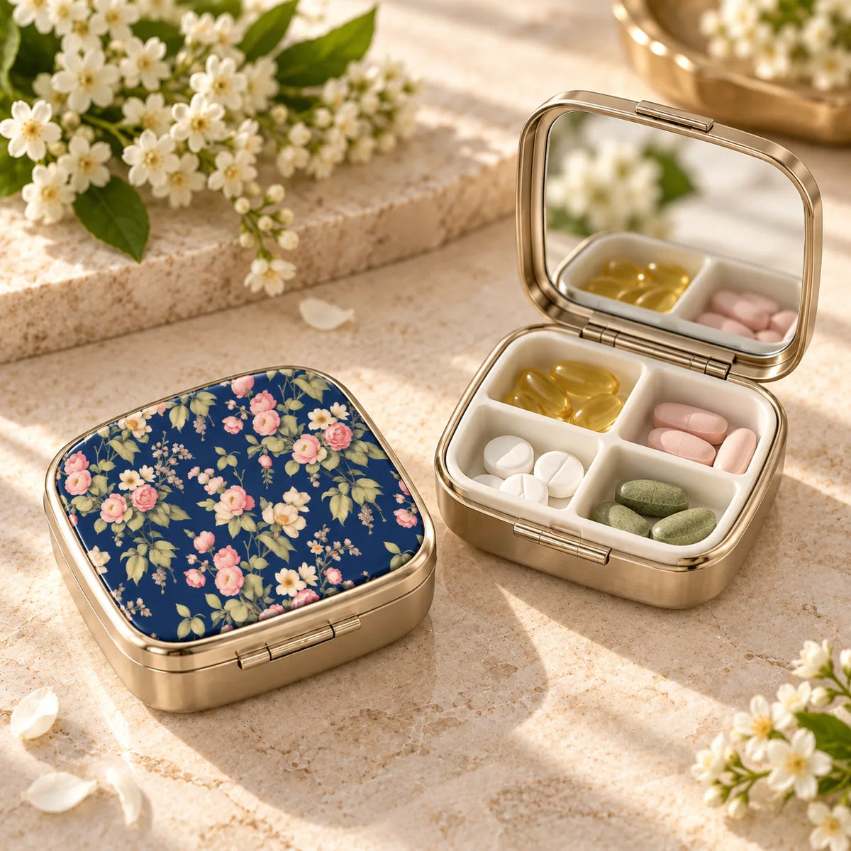 Miralya | Elegant Mirror Pill Case